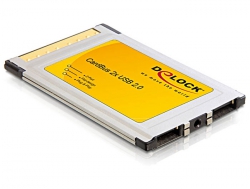 61745 Delock PCMCIA Adaptateur CardBus > 2x USB 2.0