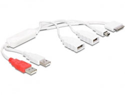61829 Delock Hub con cable USB 2.0 4-puertos