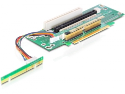 89151 Delock Bővítőkártya PCI Express x16 > 1 x PCI Express x16, 2 x PCI bővítőhely