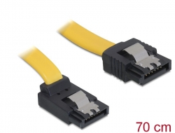 82480 Delock Kabel SATA 70cm  oben/gerade Metall gelb