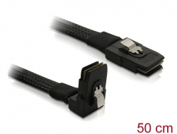 83067  Delock Cable mini SAS 36pin  male-male angled (SFF 8087) 50cm