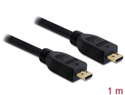 82777 Delock Cable High Speed HDMI with Ethernet micro D-male > micro D-male 1 m