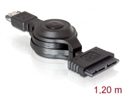 84431 Delock Cable eSATAp > Micro SATA 16pin retractable