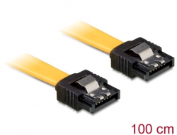 82816 Delock Cable SATA 6 Gb/s straight/straight metal 100 cm