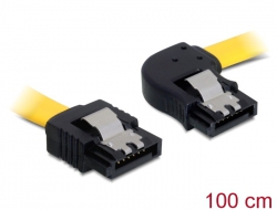 82831 Delock Cable SATA 6 Gb/s right/straight metal 100 cm