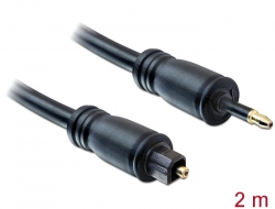 82892 Delock Kabel Toslink Standard Stecker > Toslink mini 3,5 mm Stecker 2 m