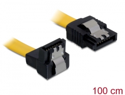 82817 Delock Cable SATA 6 Gb/s down/straight metal 100 cm