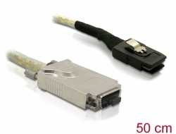 83070  Delock Kabel mini SAS 36pin > Infiniband intern 0,5m (SFF-8087 > SFF-8470)