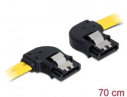82834 Delock Cable SATA 6 Gb/s left/right metal 70 cm