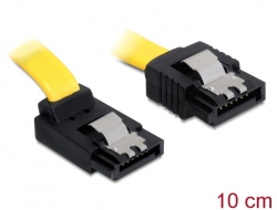 82475 Delock Cable SATA 10cm up/straight metal yellow