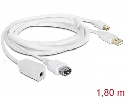 82673 Delock Cable mini DisplayPort + USB 2.0 extension male/female
