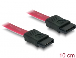 84381 Delock SATA cable 10cm straight/straight red