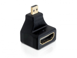 65270 Delock Adapter High Speed HDMI with Ethernet - micro D Stecker > A Buchse gewinkelt