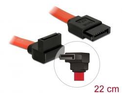 84364 Delock cable SATA 22cm down/straight red
